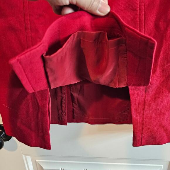 Talbots Skirt Womens Size 10 Petite Red Wool Lined Pencil Slits Career Business - Picture 5 of 9